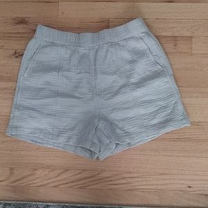 Madewell light blue knit shorts